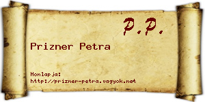 Prizner Petra névjegykártya
